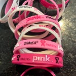5 "Party in Pink" Zumba silicone bracelets pour le support à la cause cancer du sein