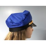 Casquette de capitaine de bâteau bleu et Or - Taille Unique Adulte