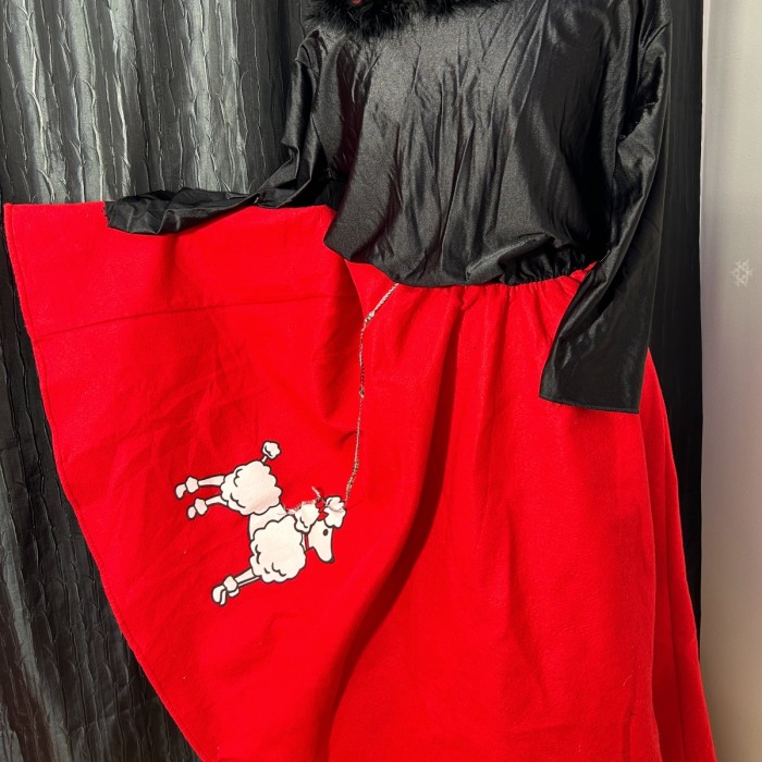 Robe Rouge des Années 50 avec Crinoline et Détails Vintage - XLA OSFA 