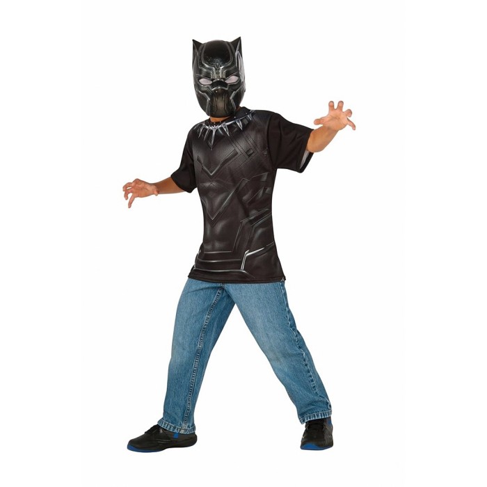 Costume Black Panther Marvel avec Masque Rigide - Tailles Adulte et Enfant